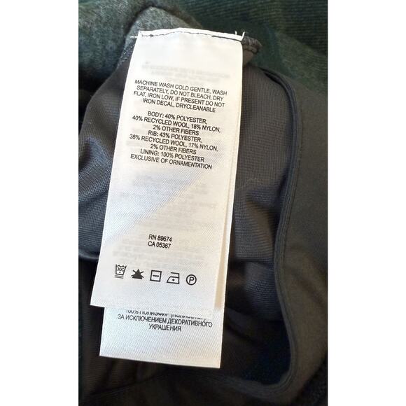 NWT Mountain Hardwear Sarafin Cardigan Womens XL Green Full Zip Wool Blend Knit - Picture 5 of 5